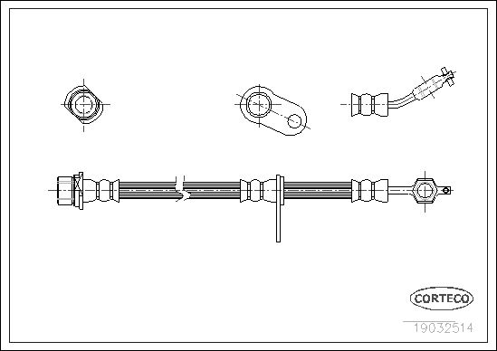 FLEXIBLE DE FREIN TOYOTA AVENSIS  0705