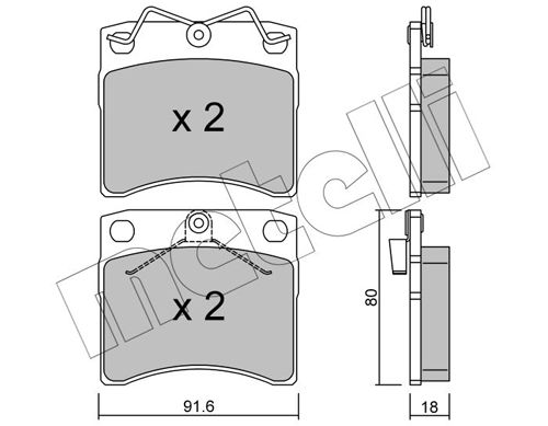 Brake Pad Set, disc brake 22-0163-1