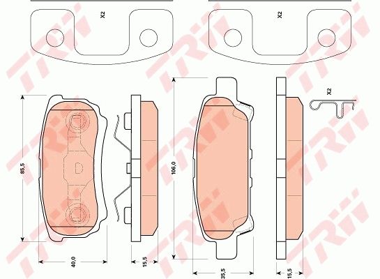 Brake Pad Set, disc brake GDB4143