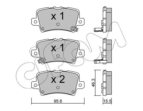 Brake Pad Set, disc brake 822-729-0