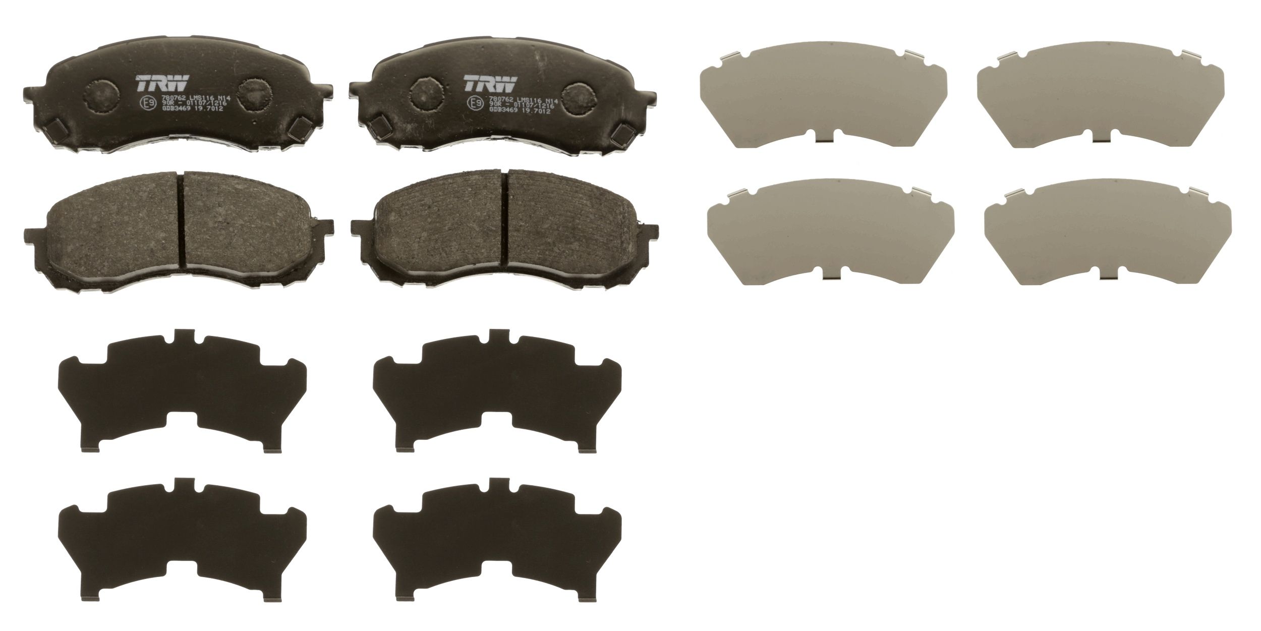 TRW DISC BRAKE PADS - TecDoc 2
