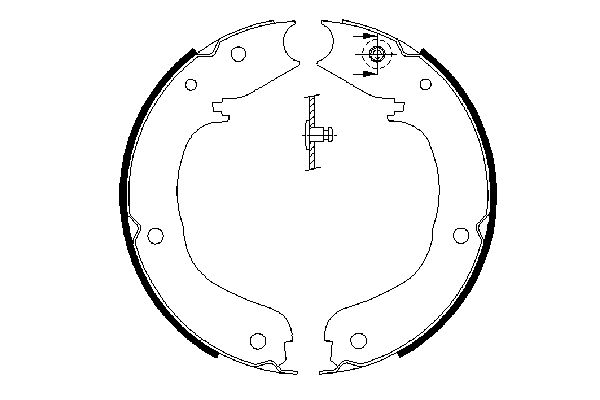 Bremsbackensatz, Feststellbremse Bremsbackensatz, Feststellbremse