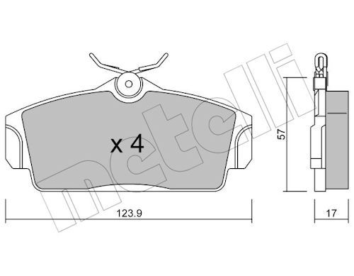 METELLI 22-0305-0 - Bremsbelagsatz, Scheibenbremse