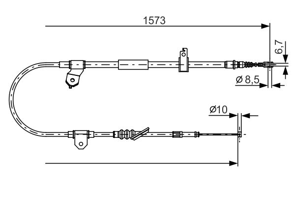 Cable de accionamiento, freno de estacionamiento