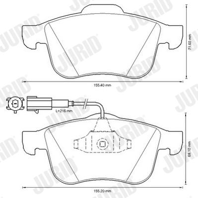 Brake Pad Set, disc brake 573350JC