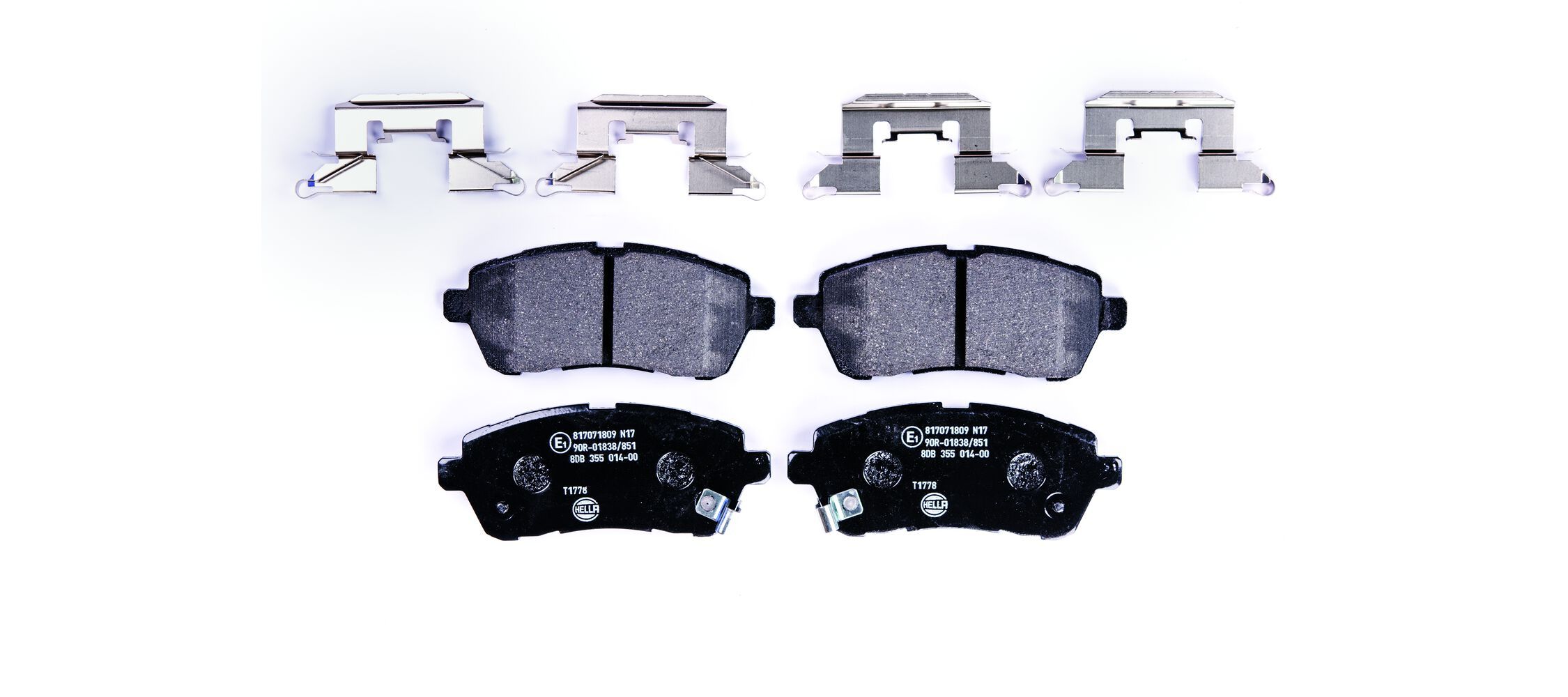 HELLA 8DB 355 014-001 - Bremsbelagsatz, Scheibenbremse