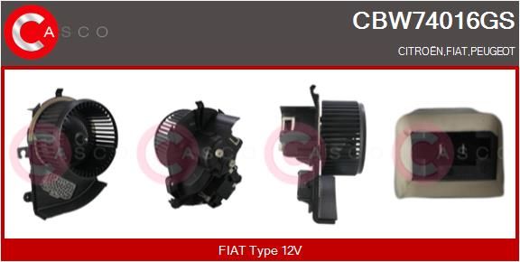 CBW74016GS CASCO Genuine Utastér-ventilátor