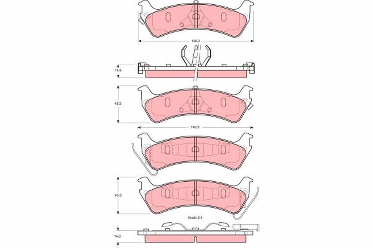 TRW DISC BRAKE PADS - TecDoc Only