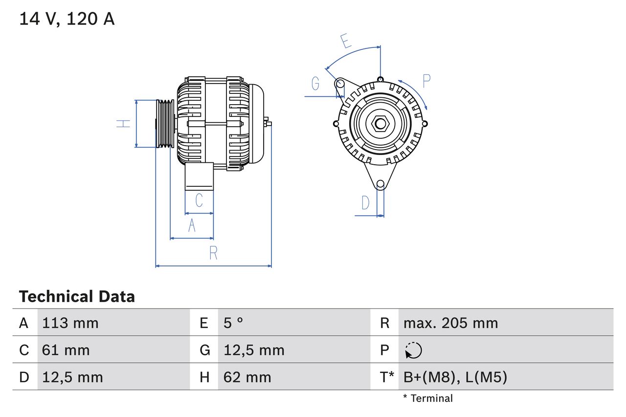 BOSCH 0 986 049 530 Alternator