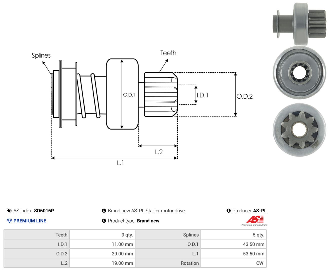 Freilaufgetriebe, Starter