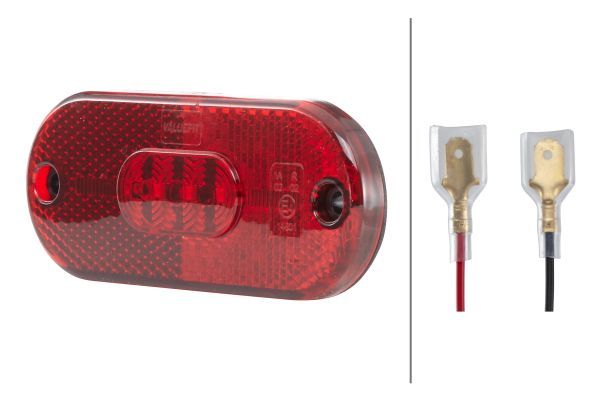 VF FEU ARRIERE OVAL 24V LED ROUGE +