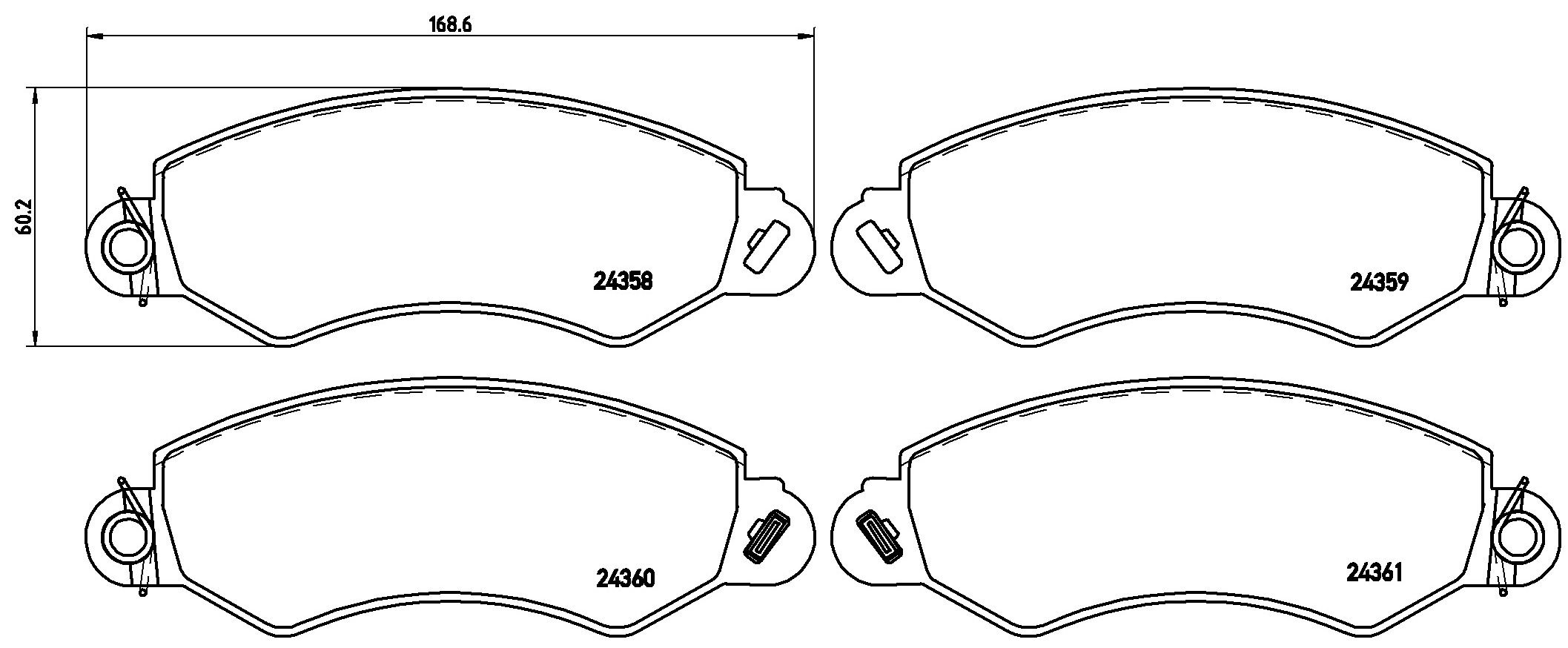 BREMBO DISC PAD -  LDV V80 LWB K1 13-On (FRT) - TecDoc 2