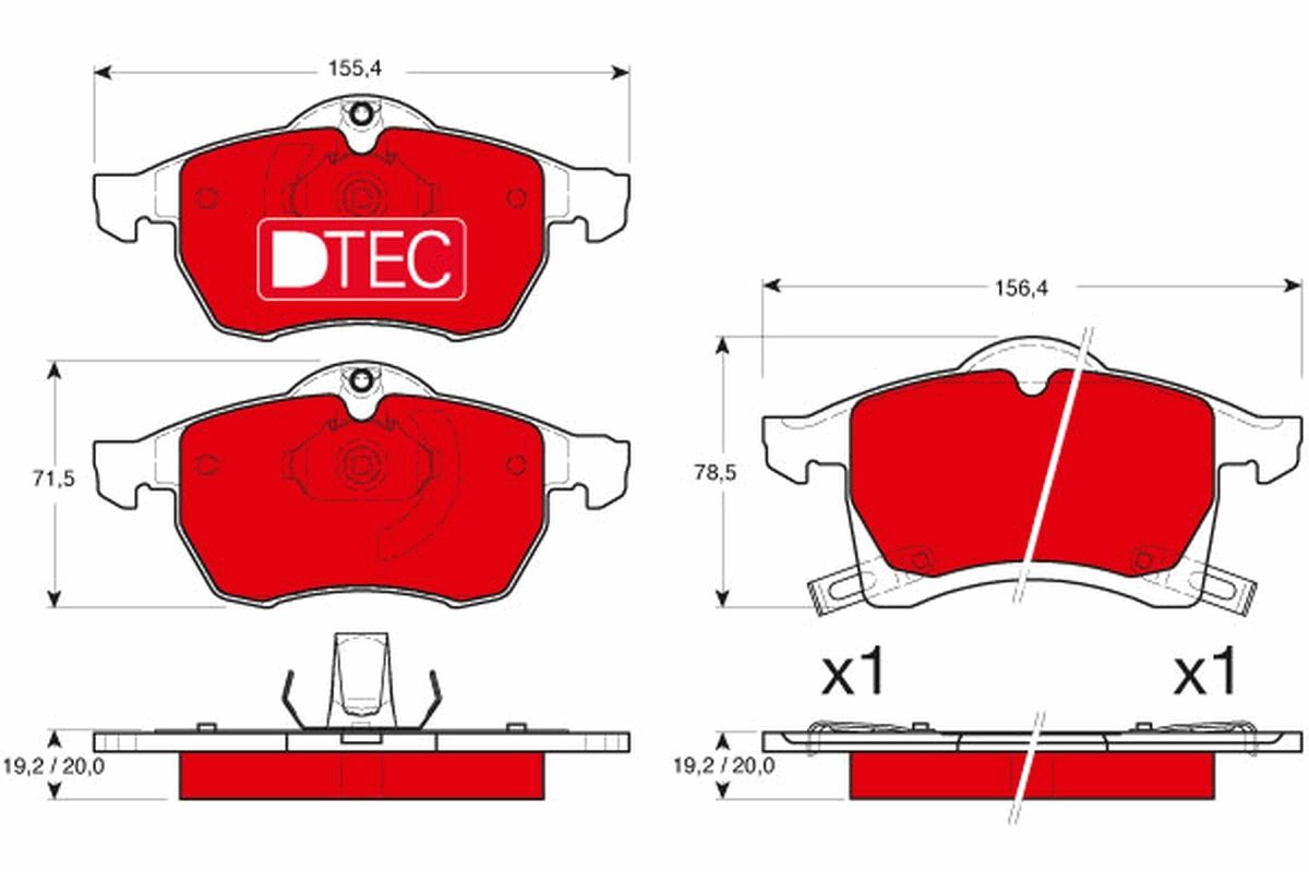 Brake Pad Set, disc brake GDB1350DTE