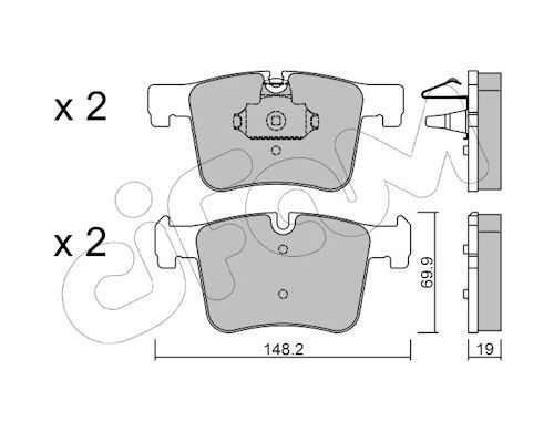 Bremsbelagsatz, Scheibenbremse