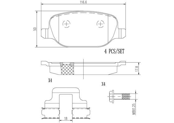 ALFA ROMEO GIULIETTA JTD-M 12-15 (RR) *Without W/Sensor - TecDoc 1