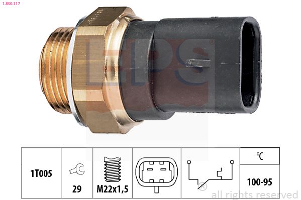 Temperature Switch, radiator fan 1.850.117