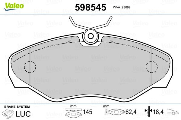 PLAQ FREIN RENA TRAFIC II, OPEL VIV  9900