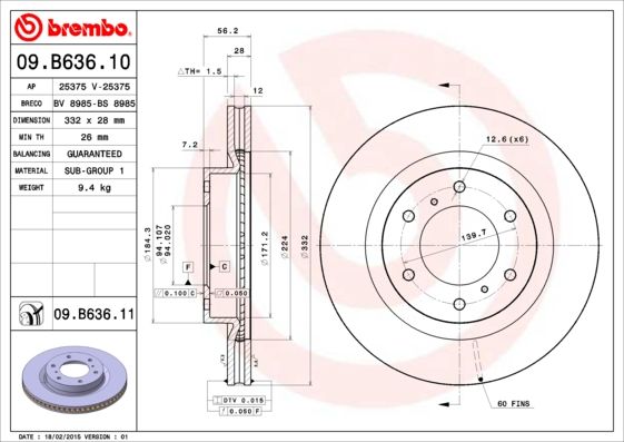 Brake Disc 09.B636.11