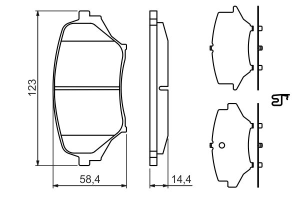 Brake Pad Set, disc brake 0 986 494 322