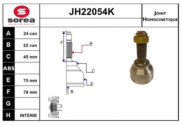 KIT CV JOINT AVEC KR066 - PRELUDE