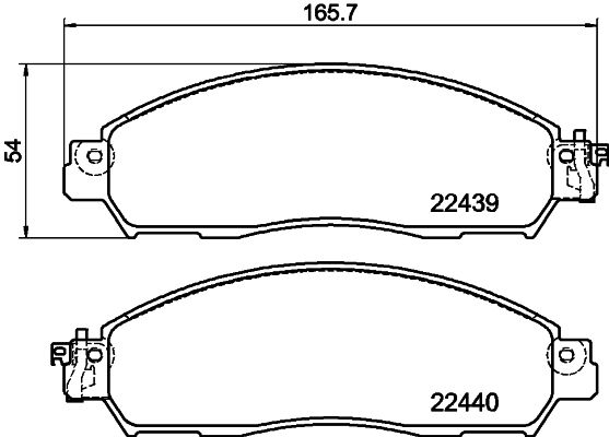 Brake Pad Set, disc brake 8DB 355 039-331