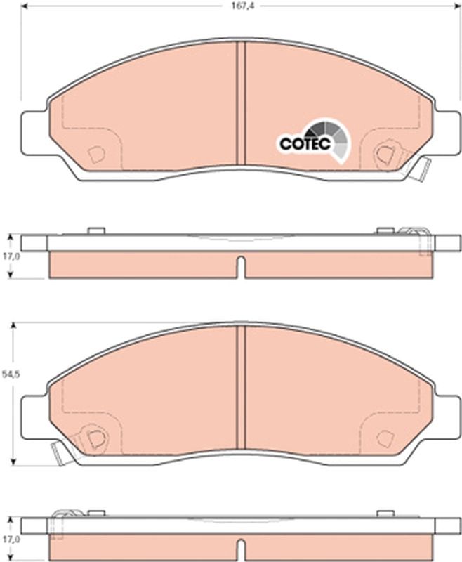 Brake Pad Set, disc brake GDB3466