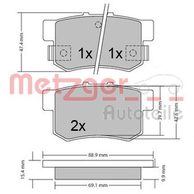 Brake Pad Set, disc brake 1170337