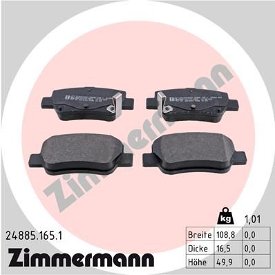 Brake Pad Set, disc brake 24885.165.1