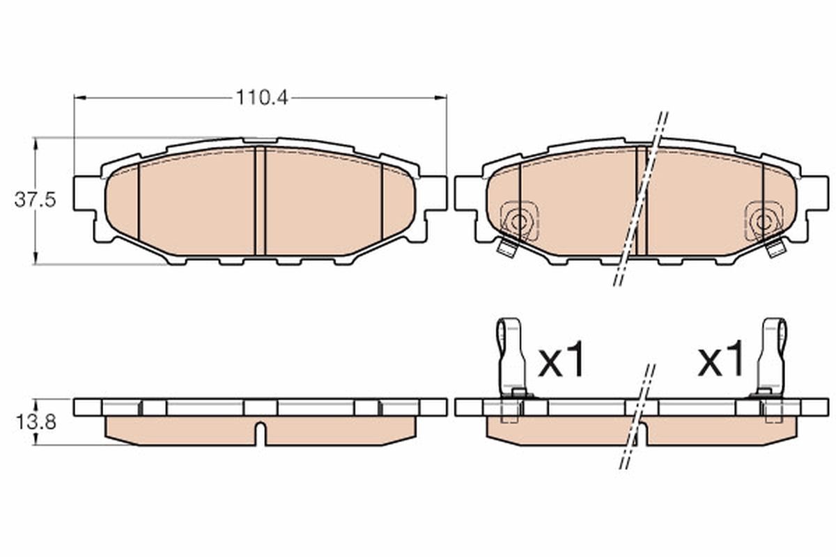 Brake Pad Set, disc brake GDB3568