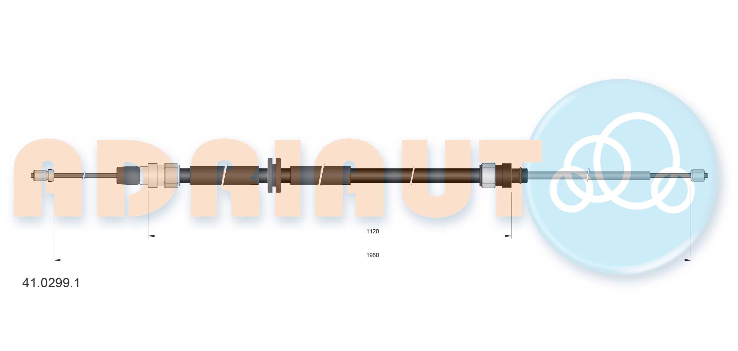 Cable Pull, parking brake 41.0299.1