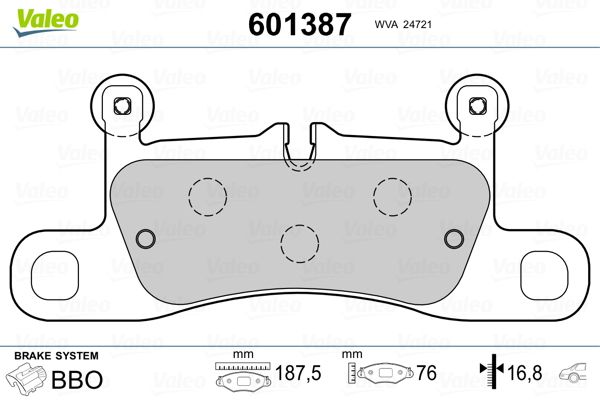 Brake Pad Set, disc brake 601387