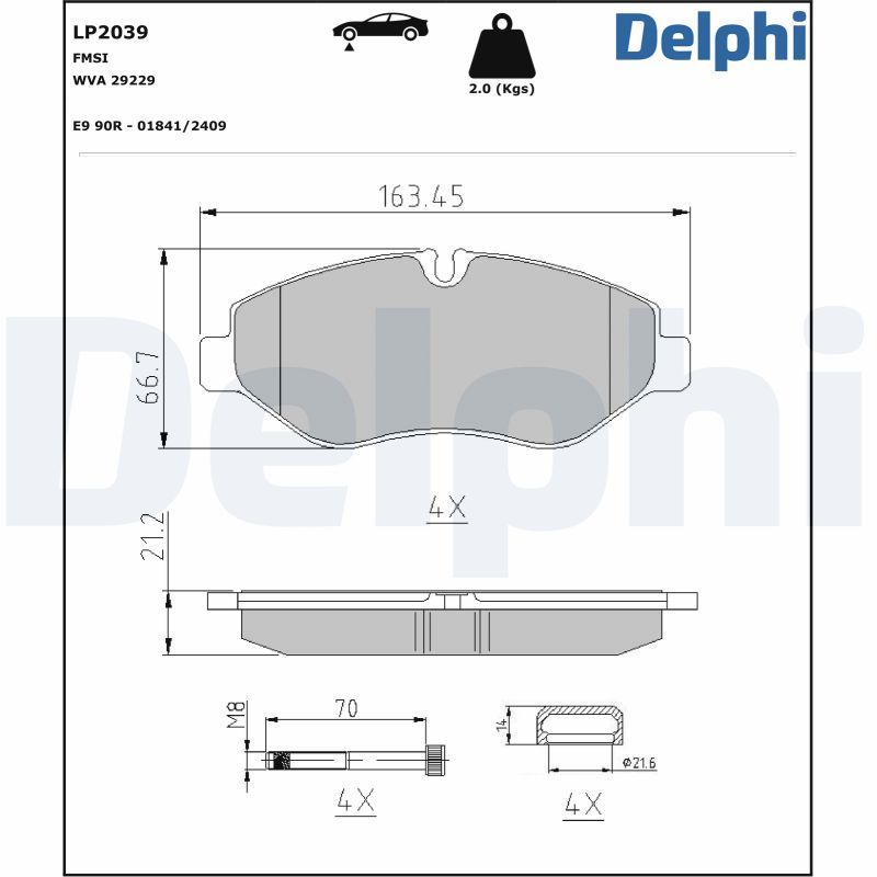 Brake Pad Set, disc brake LP2039