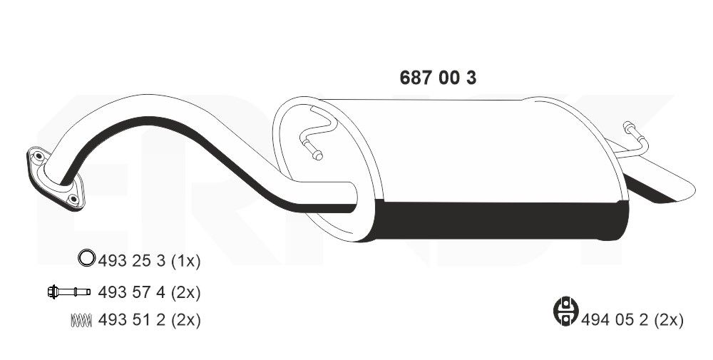 687003 ERNST hátsó hangtompító