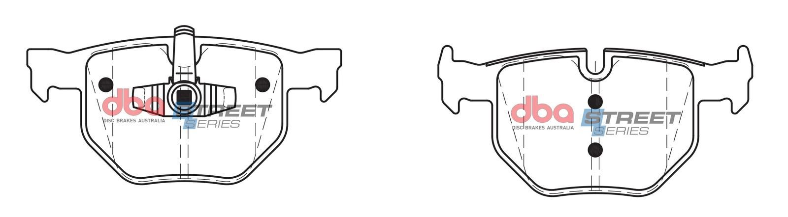 DBA SS STREET SERIES BRAKE PADS [ BMW X1/3 Series 2009 - 2013 R ](suits wear sensor DBAWS1045, DBAWS1052 ) - TecDoc Only