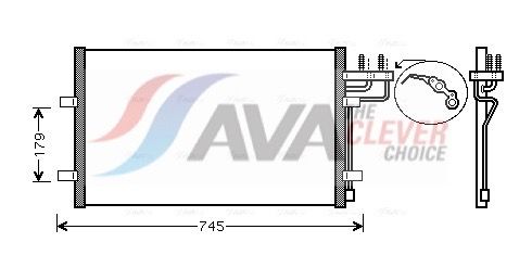 AVA QUALITY COOLING FDA5367 - Kondensator, Klimaanlage ** CLEVER FIT **