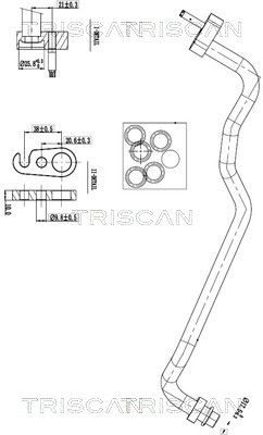 TRISCAN 9010 16018 - Hochdruck-/Niederdruckleitung, Klimaanlage