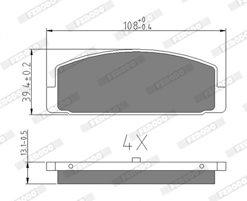 Brake Pad Set, disc brake FDB372