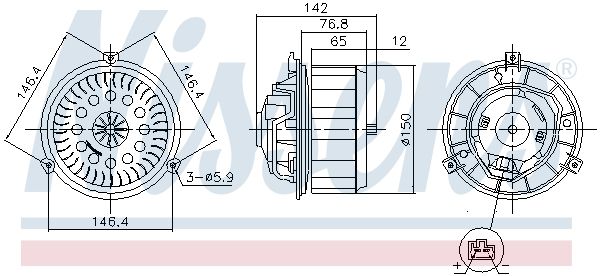 NISSENS 87623 - Innenraumgebl&auml;se