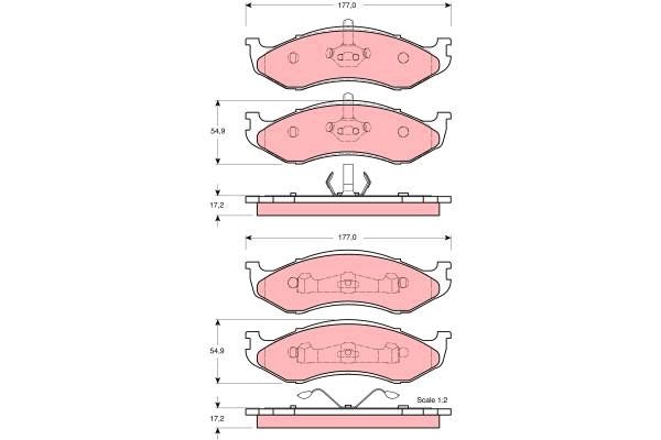 TRW DISC BRAKE PADS - TecDoc 1