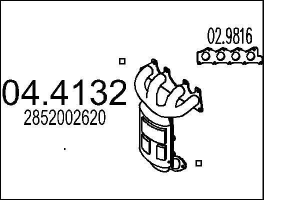 04.4132 MTS katalizátor