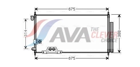 AVA QUALITY COOLING HDA5239D - Kondensator, Klimaanlage ** CLEVER FIT **