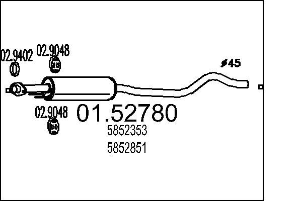 Mittelschalldämpfer