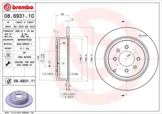 Brake Disc 08.6931.11