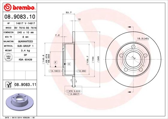 Brake Disc 08.9083.11