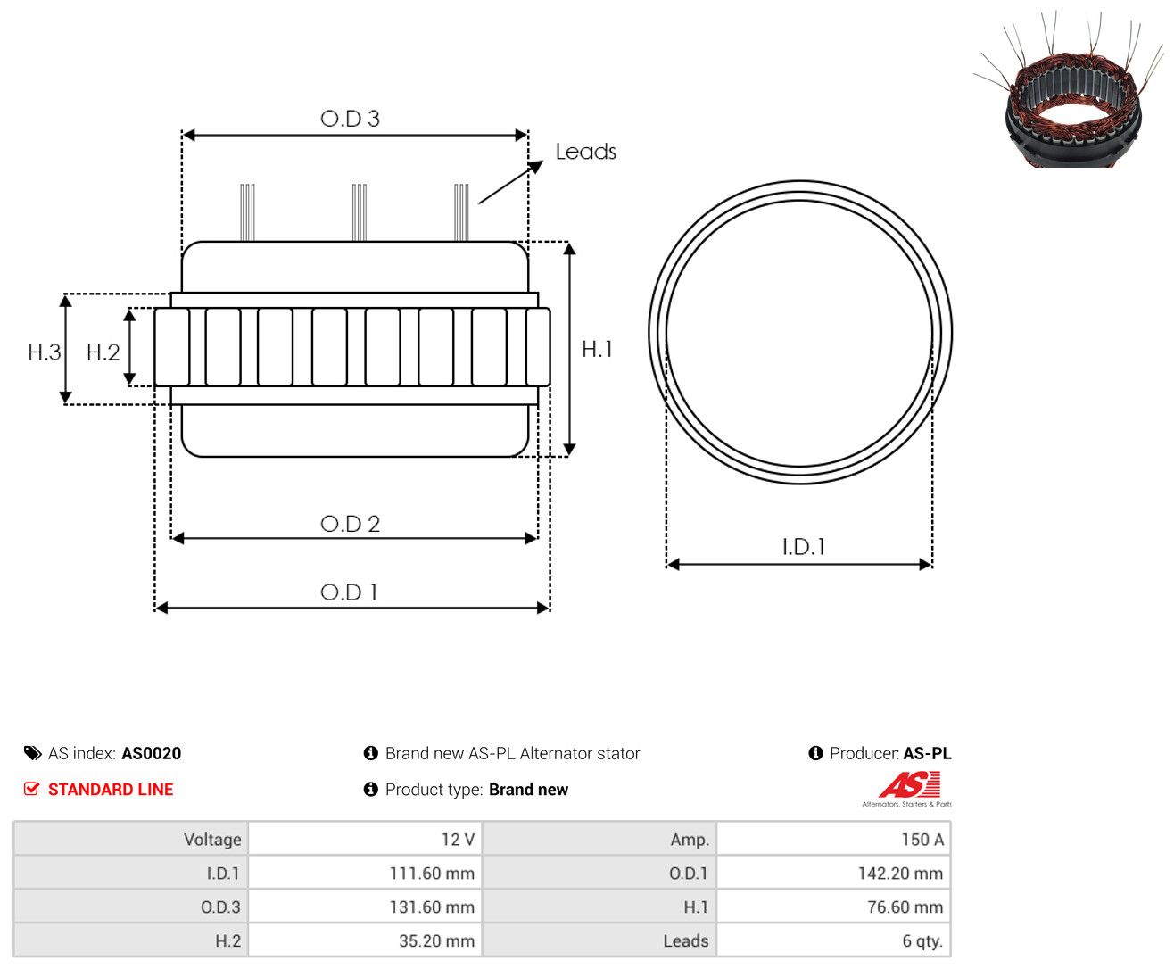 Stator, Generator
