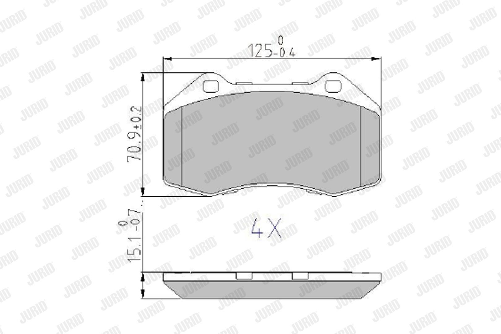 Bremsbelagsatz, Scheibenbremse