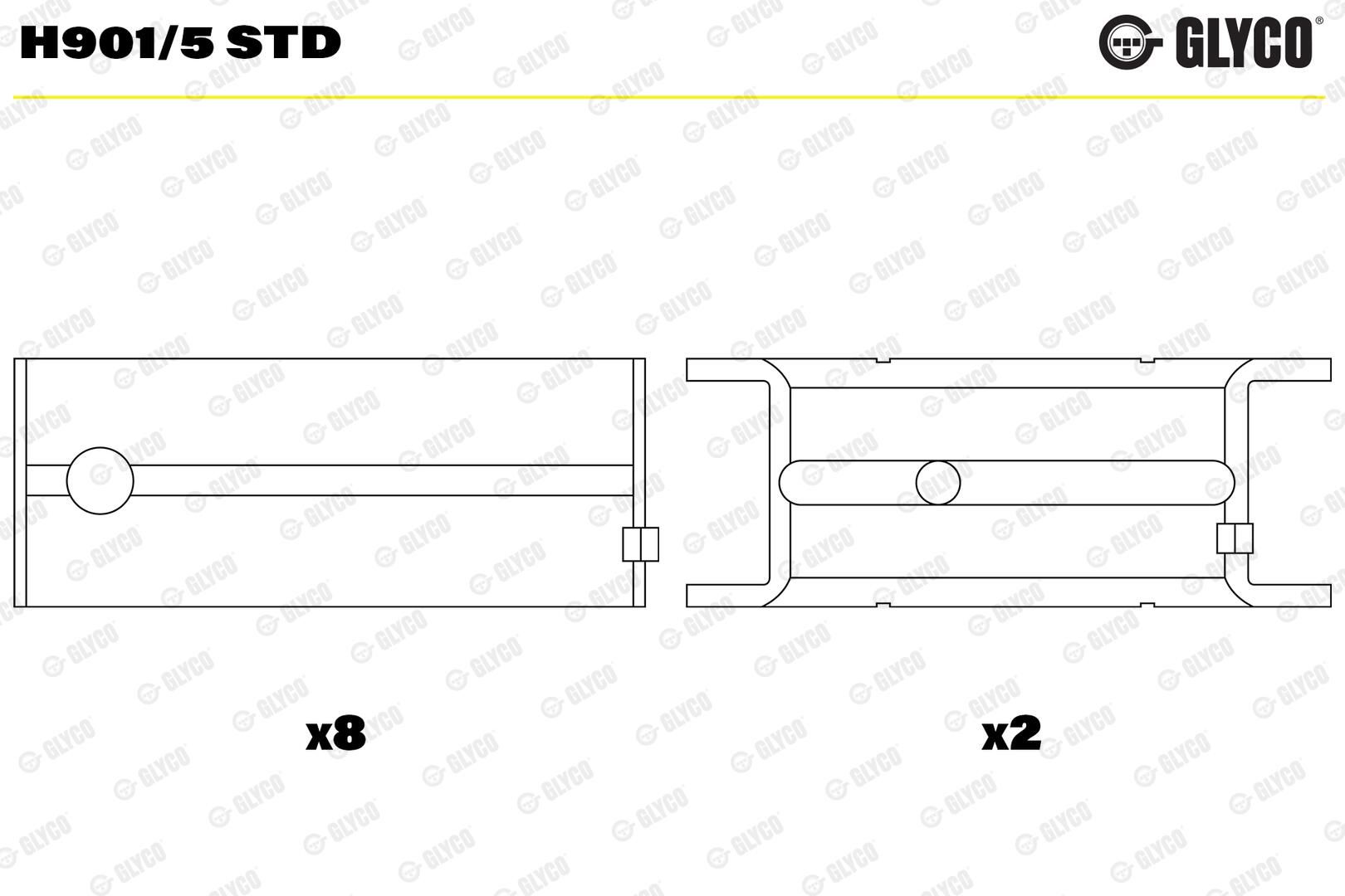 GLYCO H901/5 STD - Kurbelwellenlager