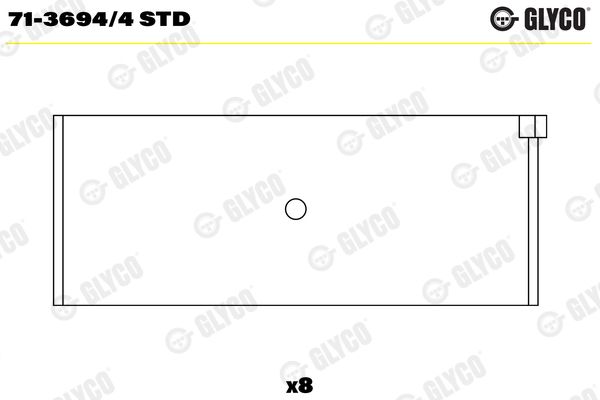 GLYCO 71-3694/4 STD Connecting Rod Bearing