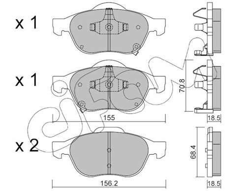 Brake Pad Set, disc brake 822-448-0