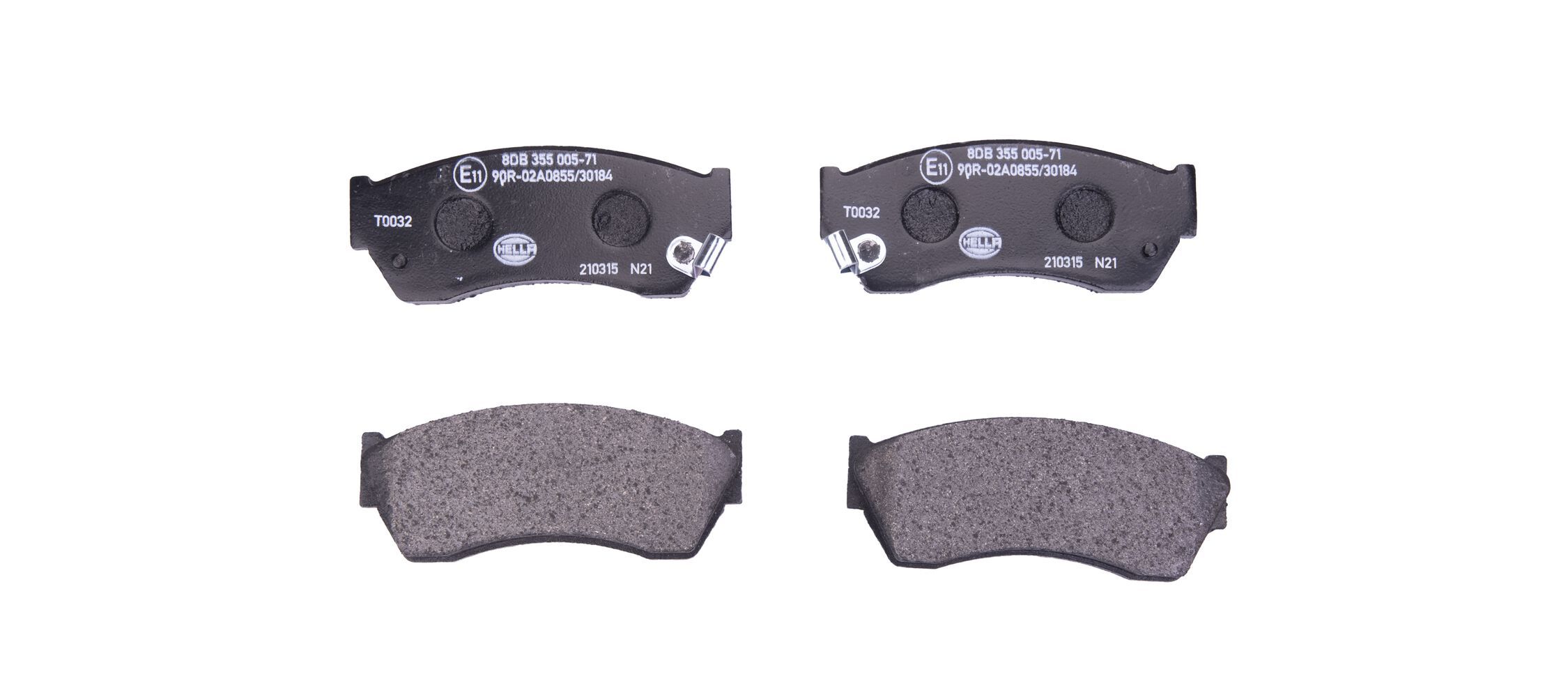 HELLA 8DB 355 005-711 - Bremsbelagsatz, Scheibenbremse